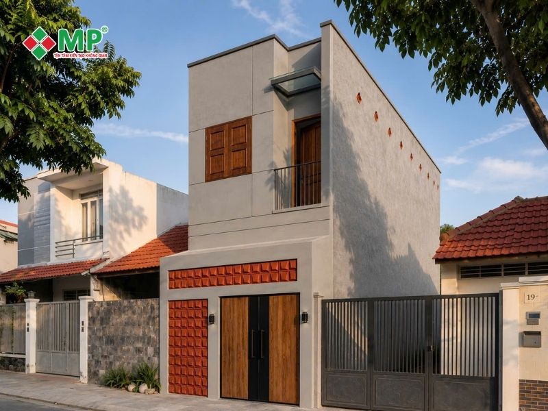 Ký hợp đồng sửa nhà trọn gói – Biến nhà cấp 4 cũ thành tổ ấm hiện đại 3 Bên hông nhà thiết kế hàng gạch đất nung nhỏ, giúp lấy sáng tự nhiên và tạo dòng đối lưu không khí hiệu quả
